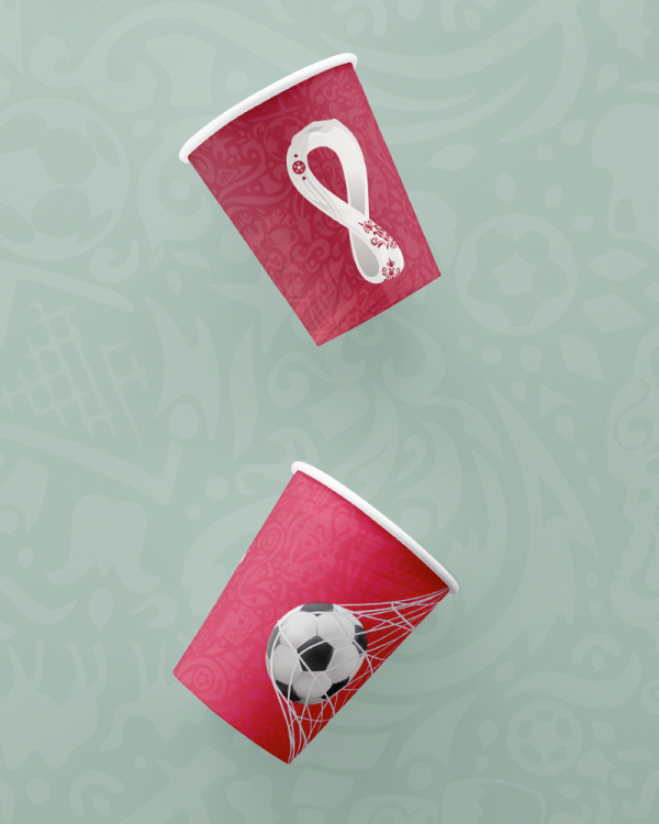 Petit Gobelet 8oz - Mondial Qatar 2022 (pack de 10) Édition limitée – Image 2