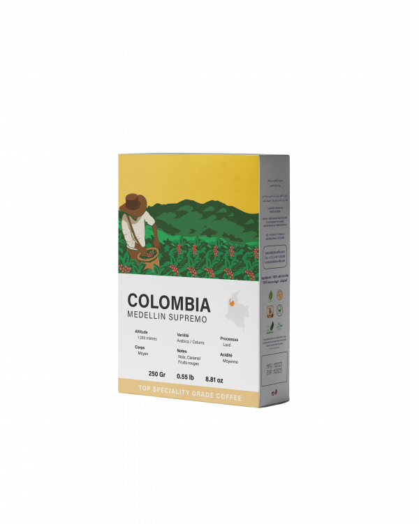 Delizio Caffè Colombien Café en Grains - Origine Medellin - 250g