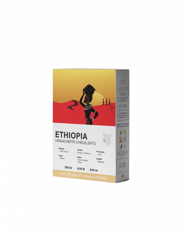 Delizio Caffè Ethiopie Café en Grains - Origine Yirgacheffe chelelektu - 250g