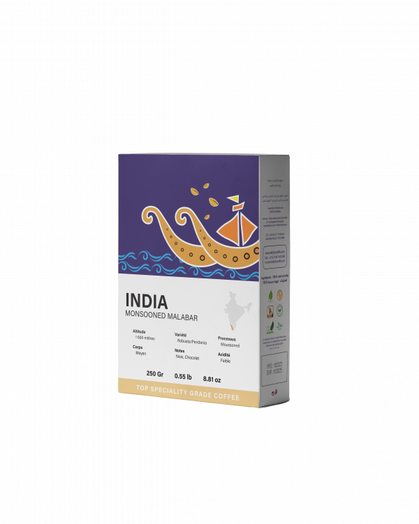 Delizio Caffè Inde Café en Grains - Origine Monsooned Malabar - 250g